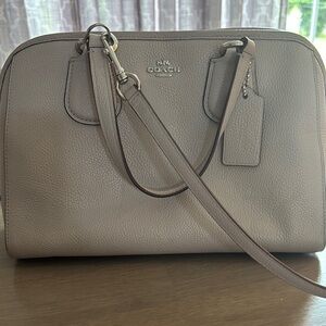 Coach Leather Satchel with Adjustable Strap